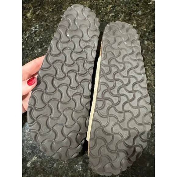 Birkenstock Granada Slide Sandals Womens EU 39 Beige Cutout 2 Buckle - Picture 7 of 7